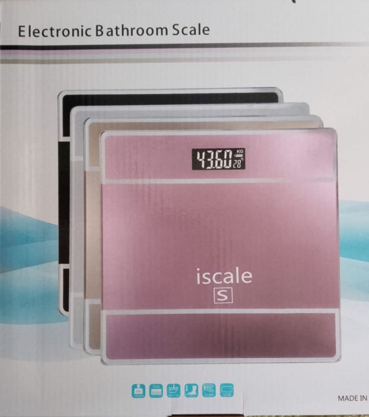 iSCALE Premium Digital Body Weight Scale – 180kg High-Accuracy Personal Health Tracker for Daily Transformation (Cell Included)